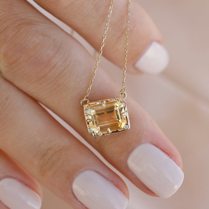 Starry Citrine Necklace