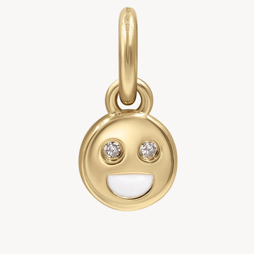 Smiley Face Mini Golden Charm