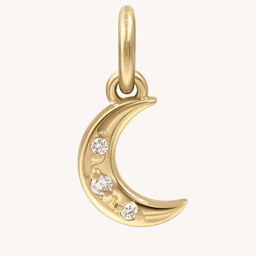 Crescent Moon Mini Golden Charm