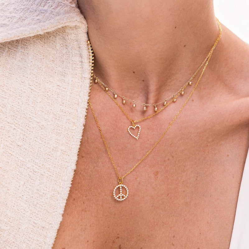 Diamond Peace Necklace