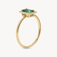 Starry Frame Emerald Ring