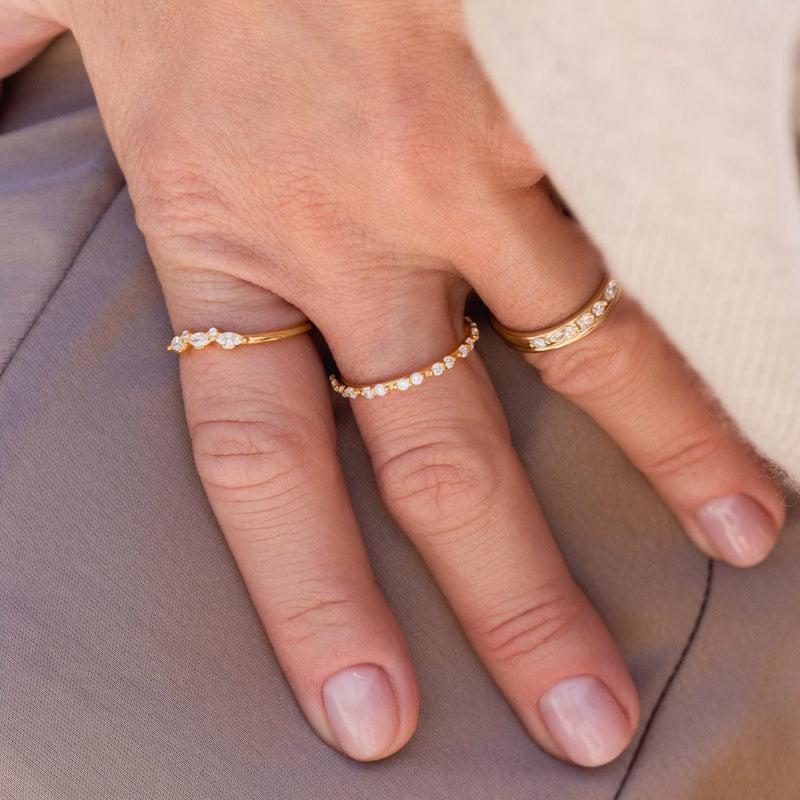 Diamond Duos Half Eternity Band