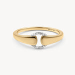 Two-Toned Diamond Buckle Ring