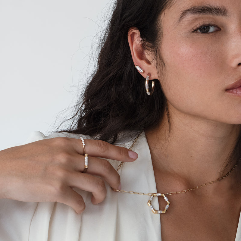 Tusk Baguette Hoops