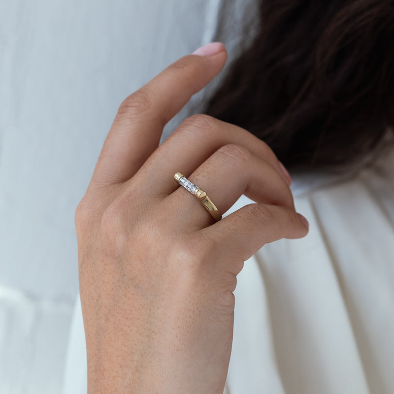 Tusk Baguette Flip Ring