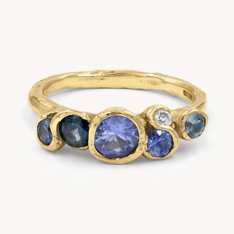 Ocean Sapphires Seaweed Ring