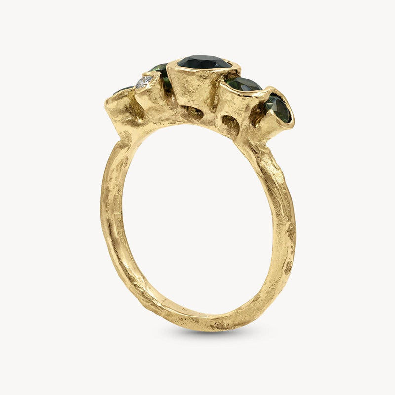 Ocean Sapphires Seaweed Ring