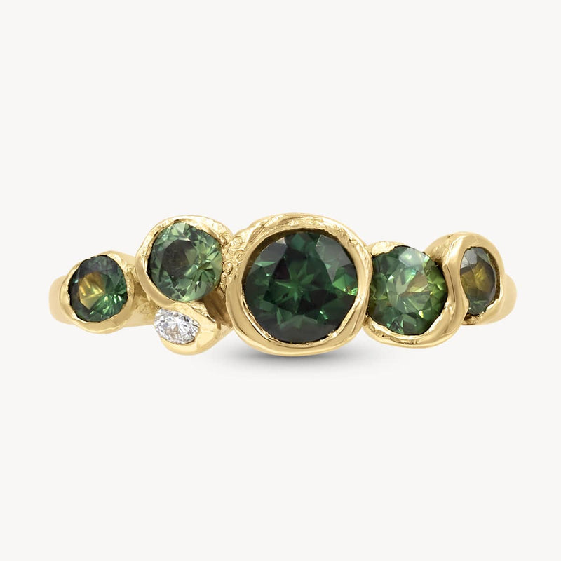 Ocean Sapphires Seaweed Ring