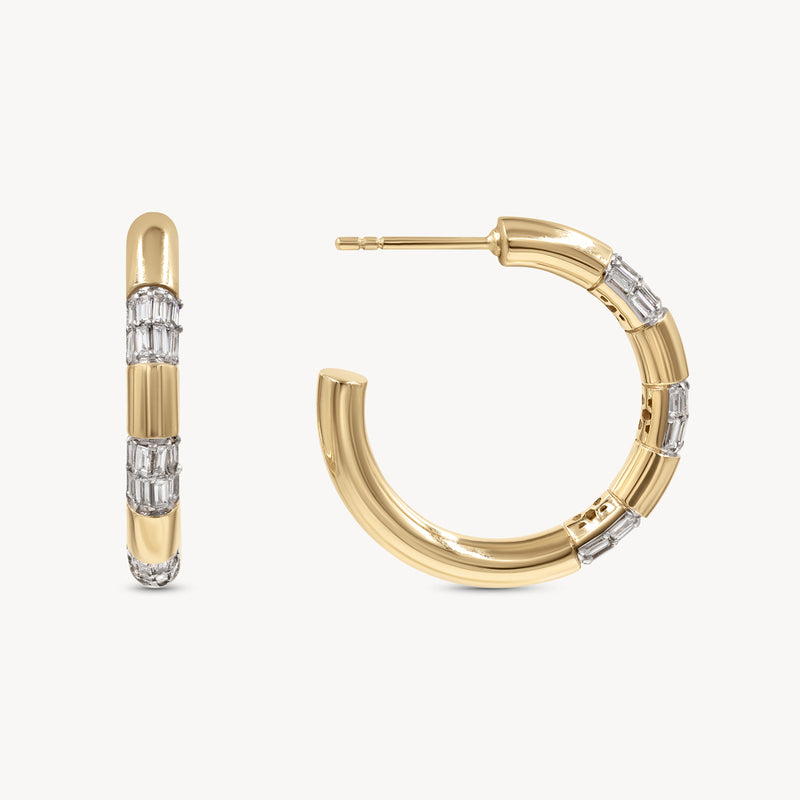 Tusk Baguette Hoops