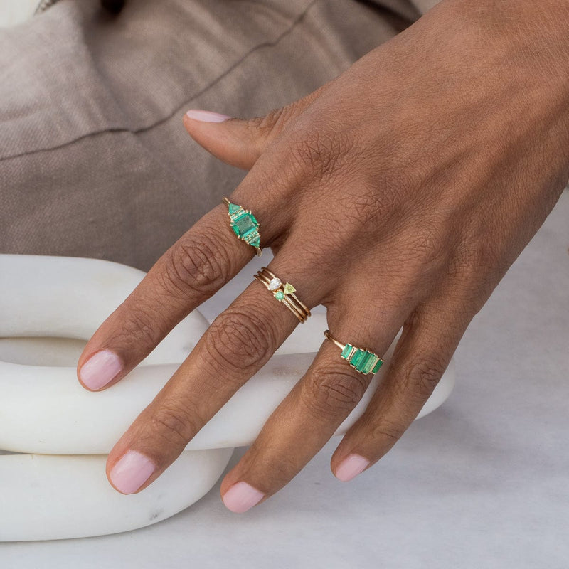 Emeralds on Emeralds Ring