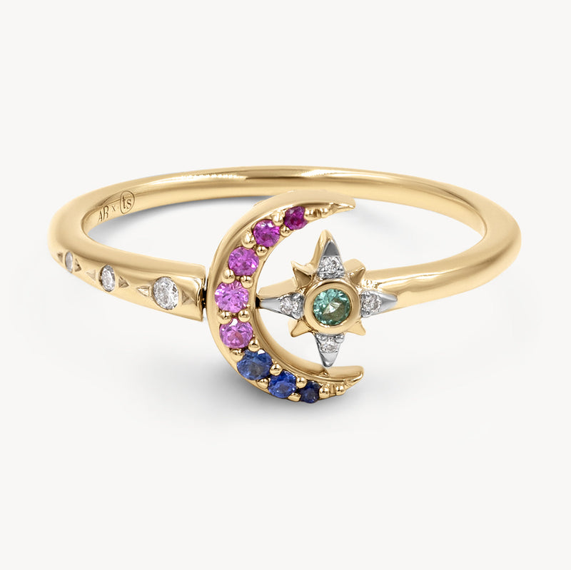 Cosmic Sapphire Flip Ring