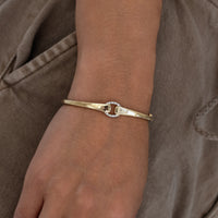 Two-Toned Diamond Buckle Bracelet