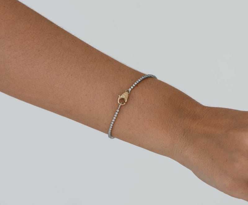 Petite Tennis Lock Bracelet