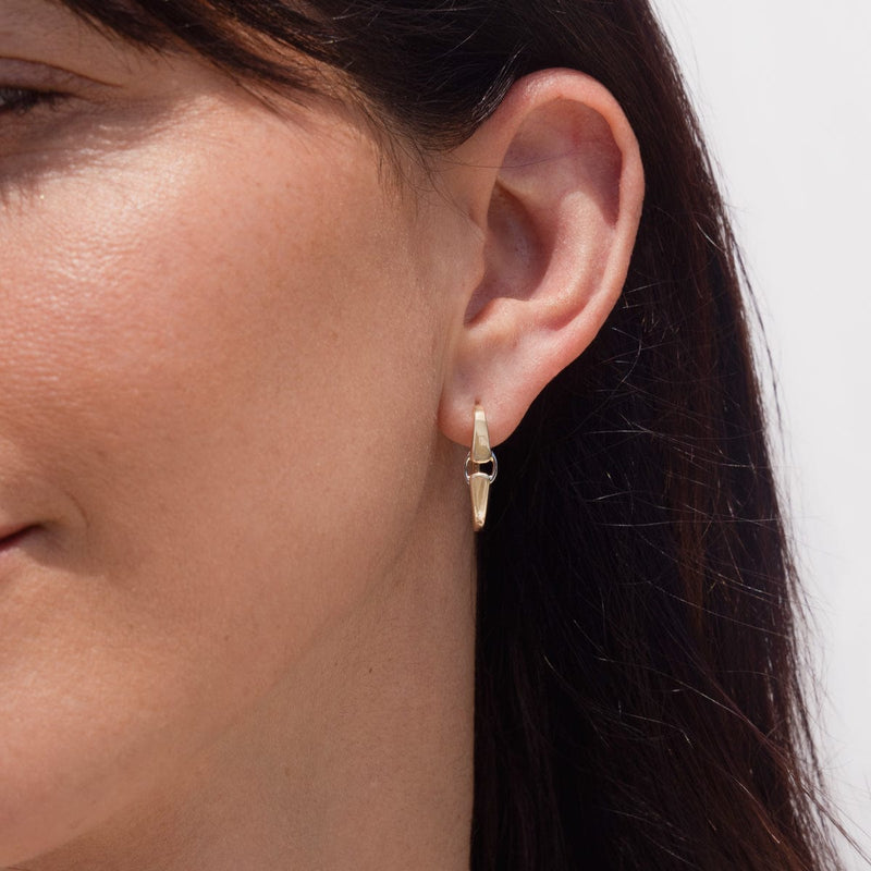 Two-Toned Buckle Earrings