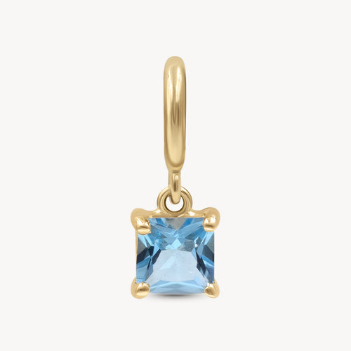 December Birthstone Charm - Blue Topaz