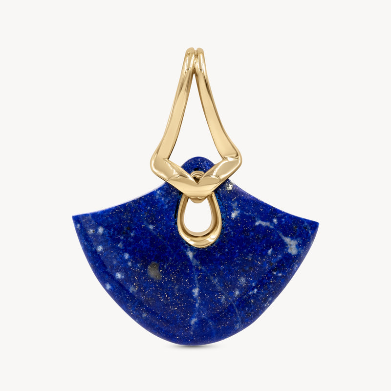 Lapis Tumbler Shield Pendant