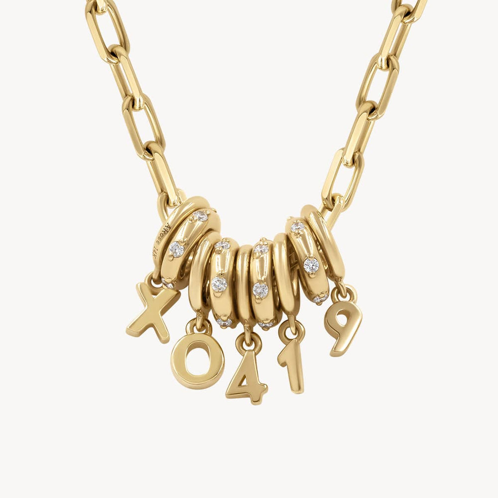 Mini Athena Letter Charm Necklace