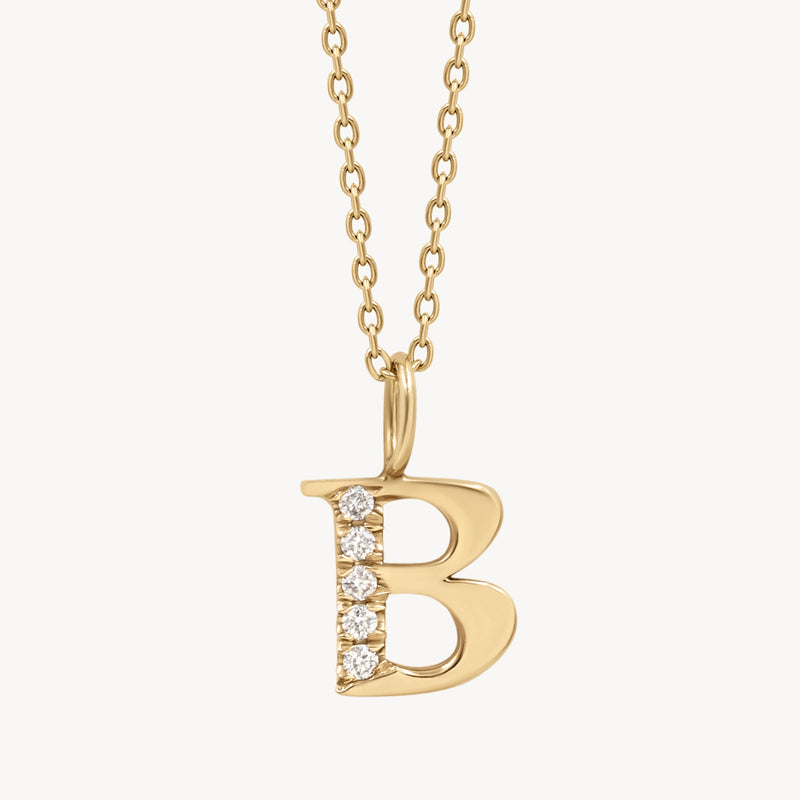 Diamond Initial Necklace