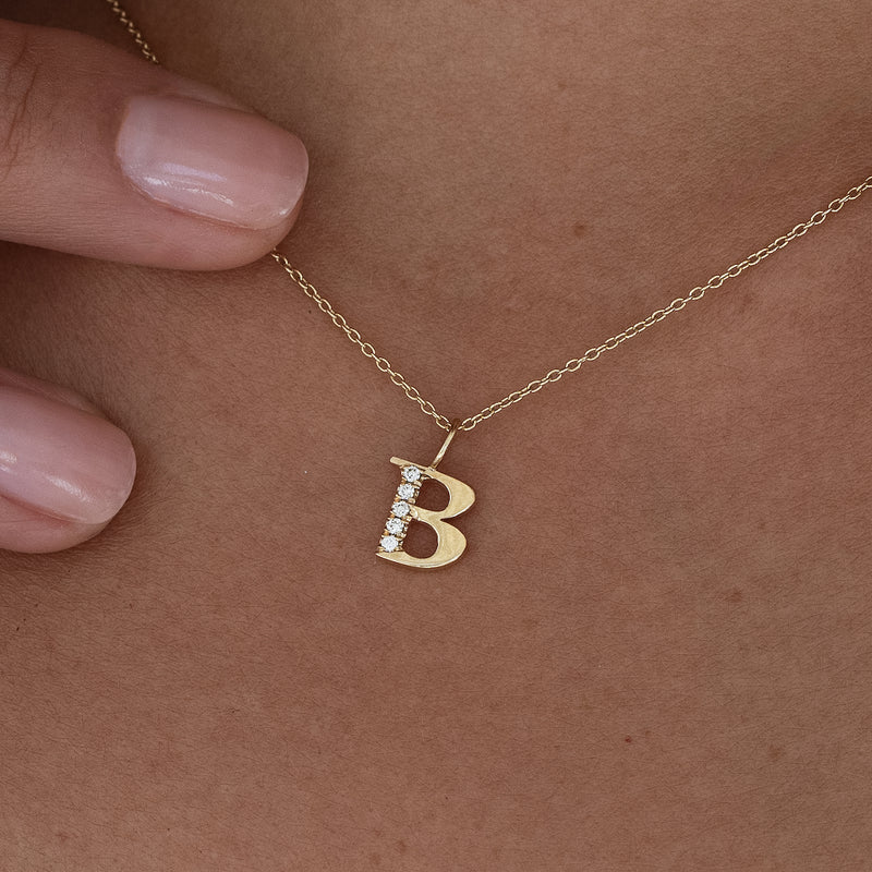 Diamond Initial Necklace