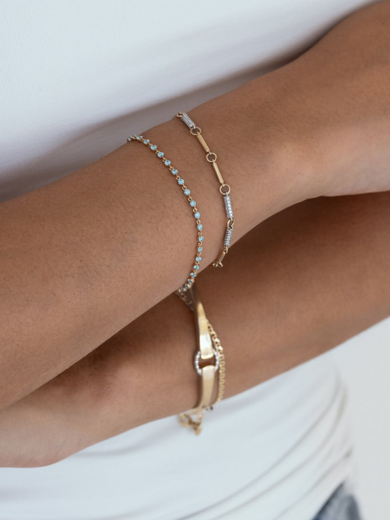 Wrapped in Aquamarines Bracelet