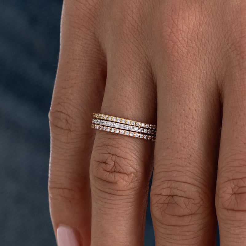 Diamond Stackable Eternity Bands