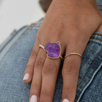 Purple Panther Ring - OOAK