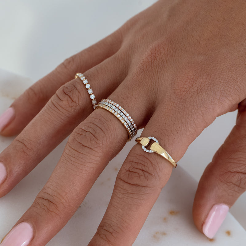 Diamond Stackable Eternity Bands