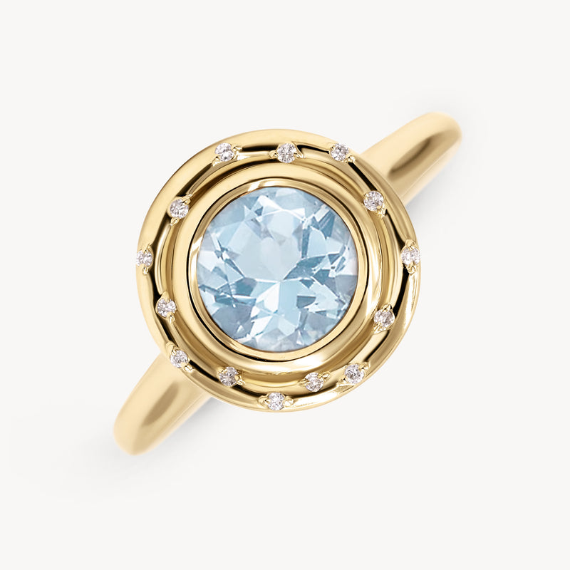 Aquamarine Spotlight Ring