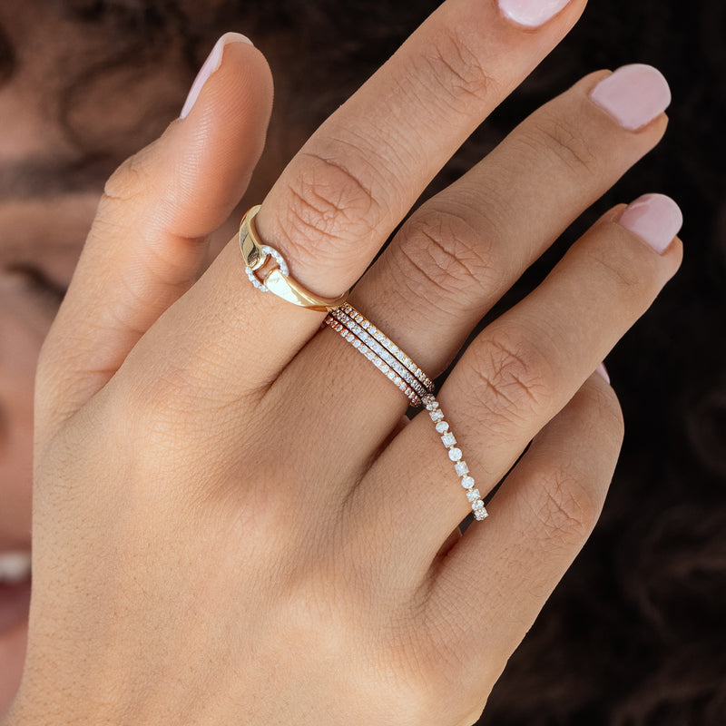 Diamond Stackable Eternity Bands