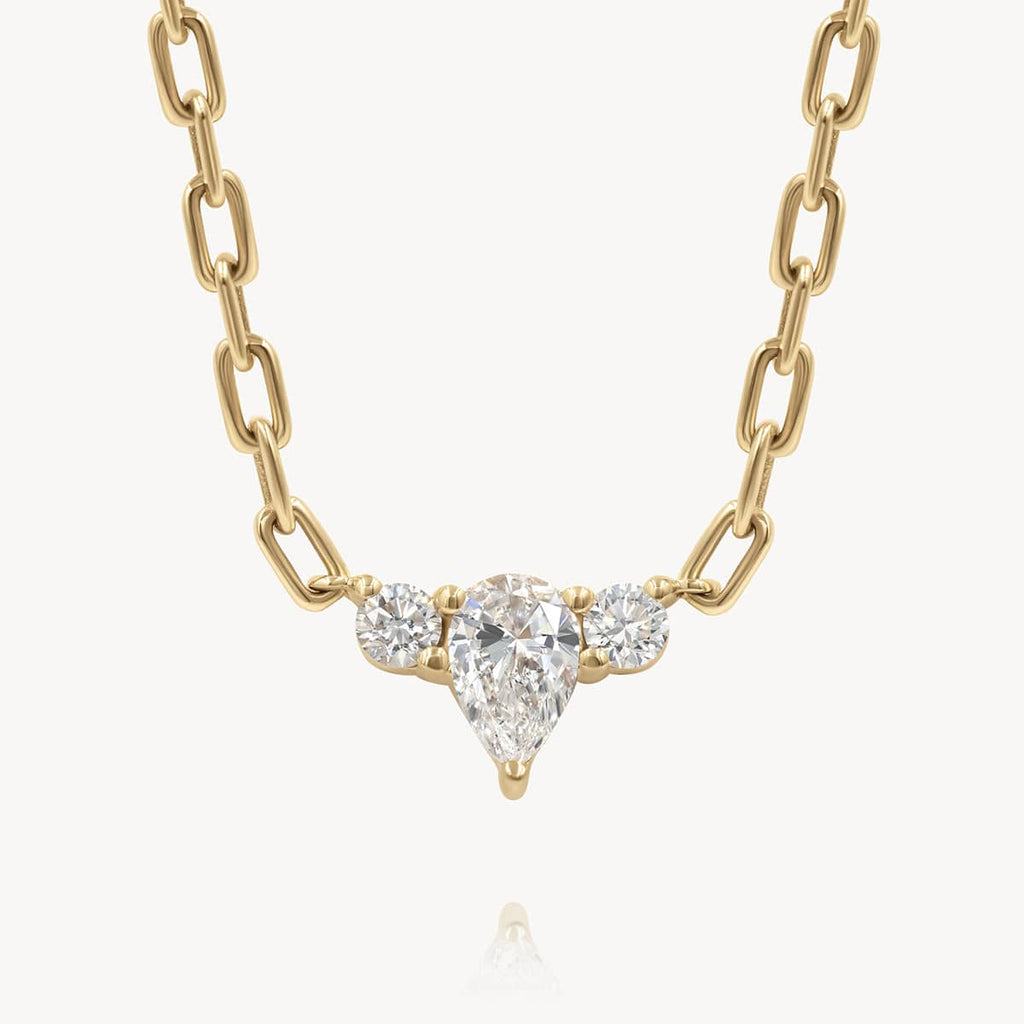 Diamond Pear Necklace