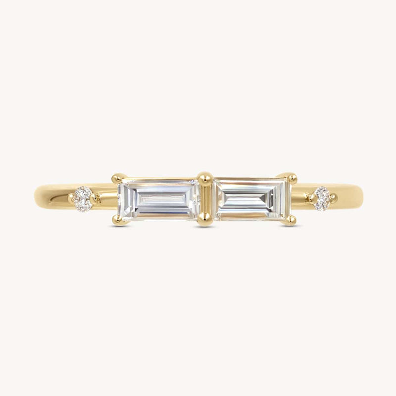 Two of a Kind Baguette Ring