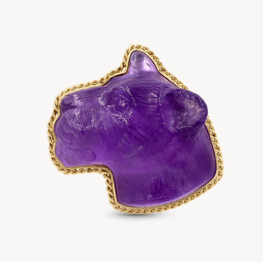 Purple Panther Ring - OOAK
