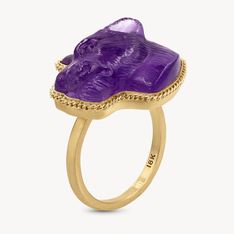 Purple Panther Ring - OOAK