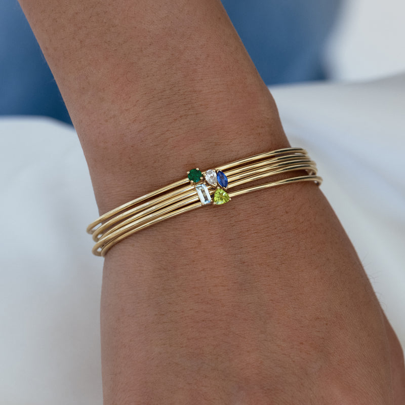 Birthstone Cuff Bracelet