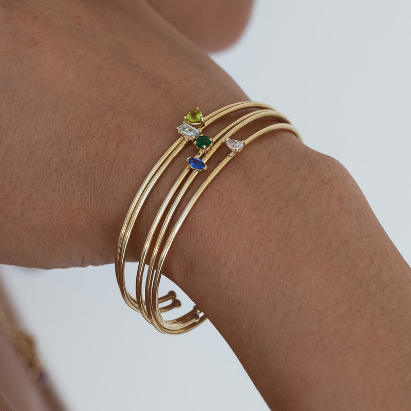 Birthstone Cuff Bracelet