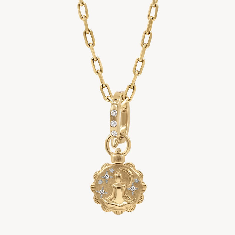 Spiritual Woman Lotus Flower Charm