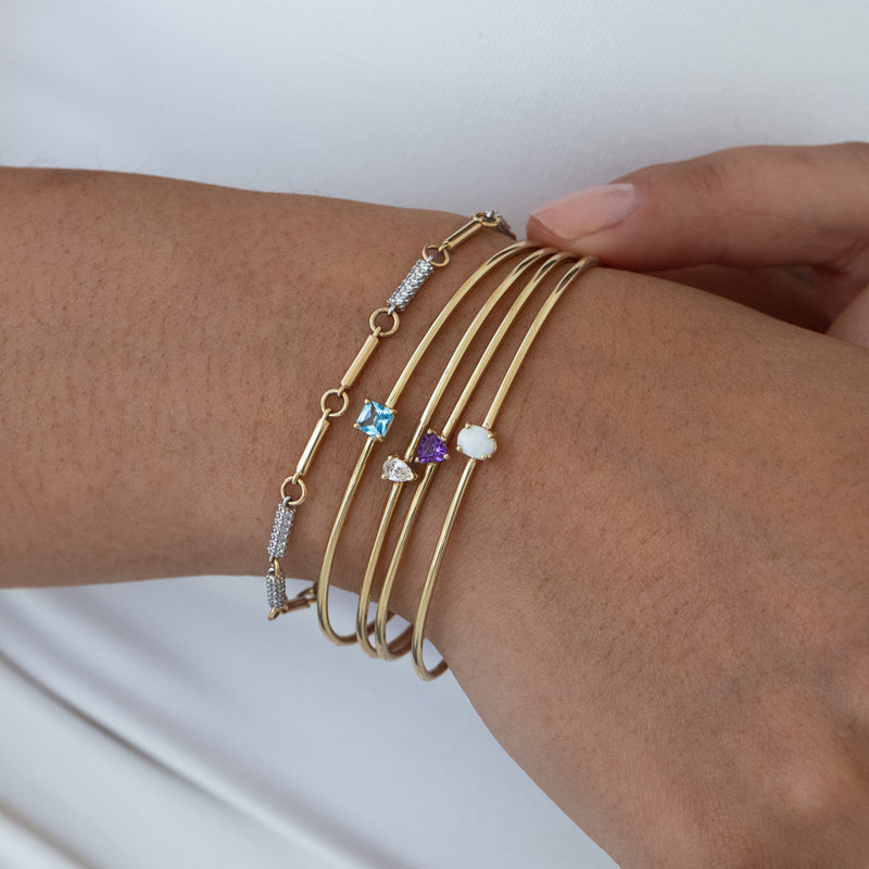 Birthstone Cuff Bracelet