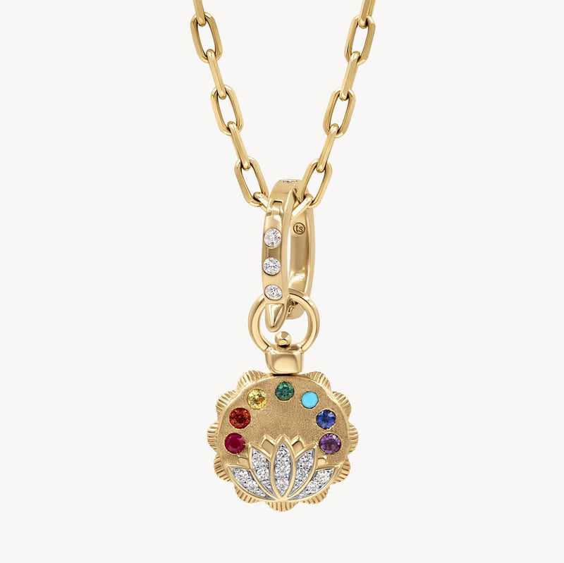 Spiritual Woman Lotus Flower Charm