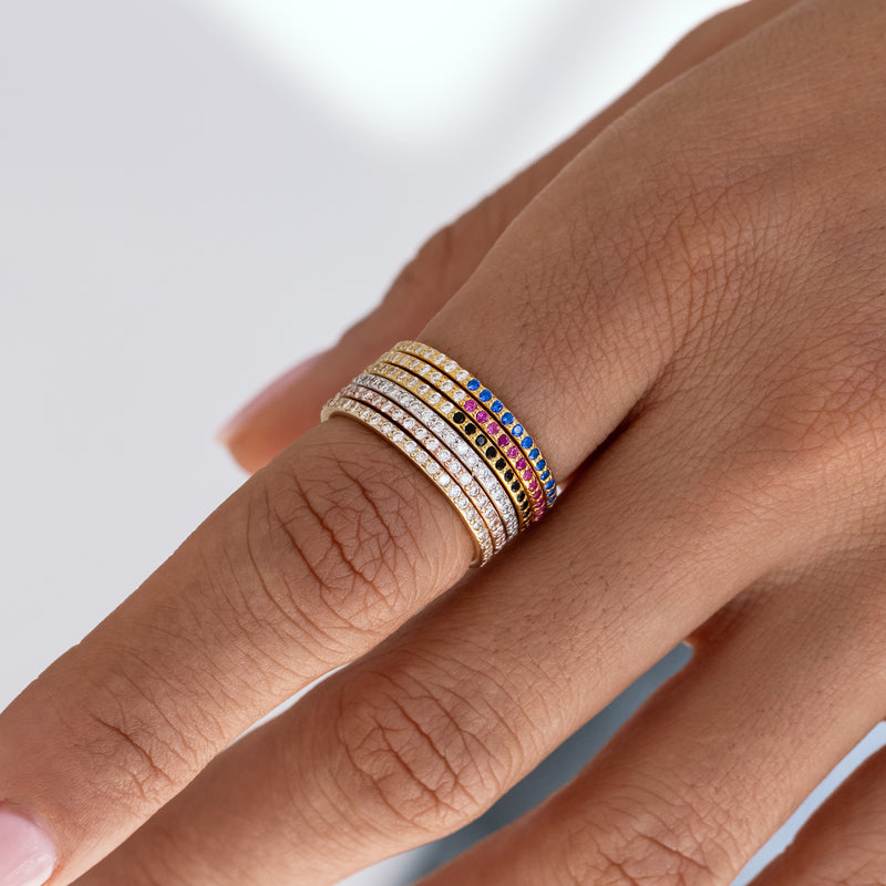 Diamond Stackable Eternity Bands