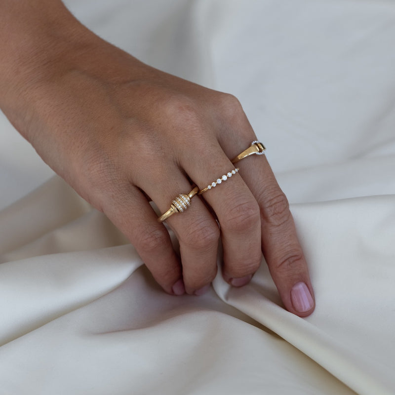Diamond Spinning Fidget Ring 14K Gold | Audry Rose