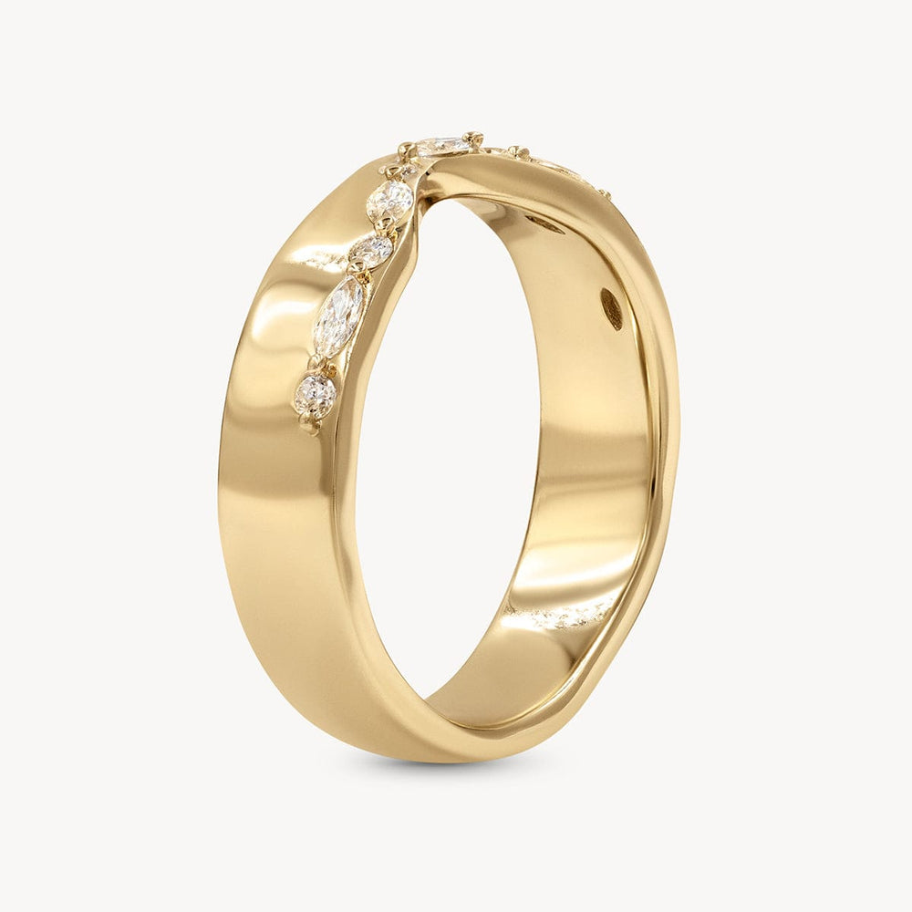 Arched Cigar Marquise Diamond Band