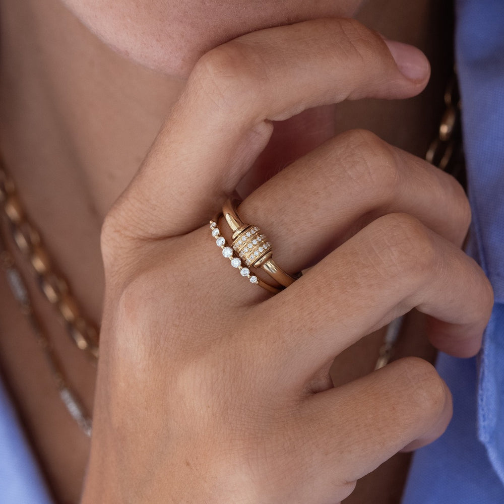 Diamond Spinning Fidget Ring 14K Gold | Audry Rose
