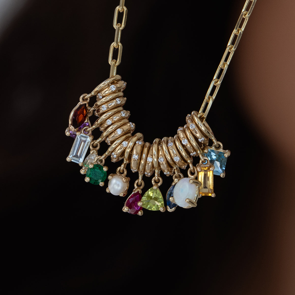 Birthstone Charms Necklace