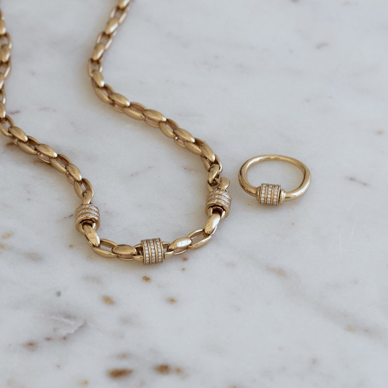 Diamond Spinning Fidget Ring 14K Gold | Audry Rose