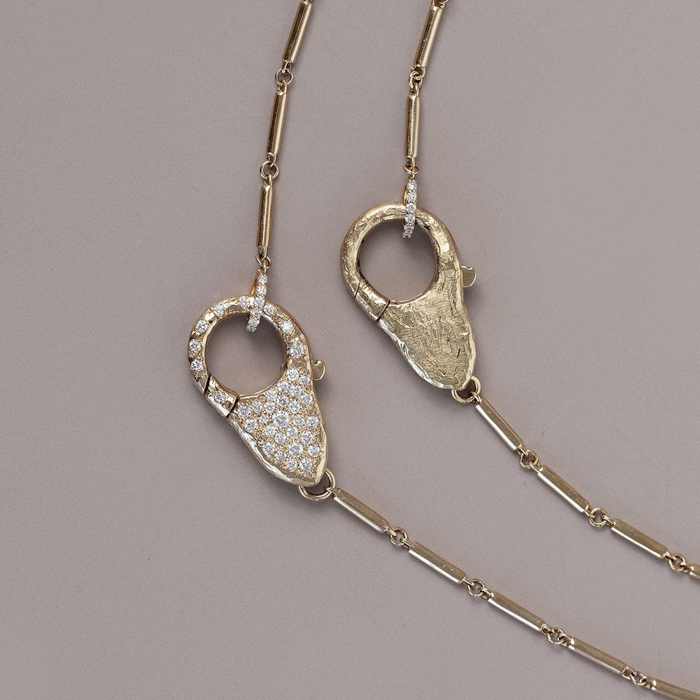 Pave Diamond Lock Necklace