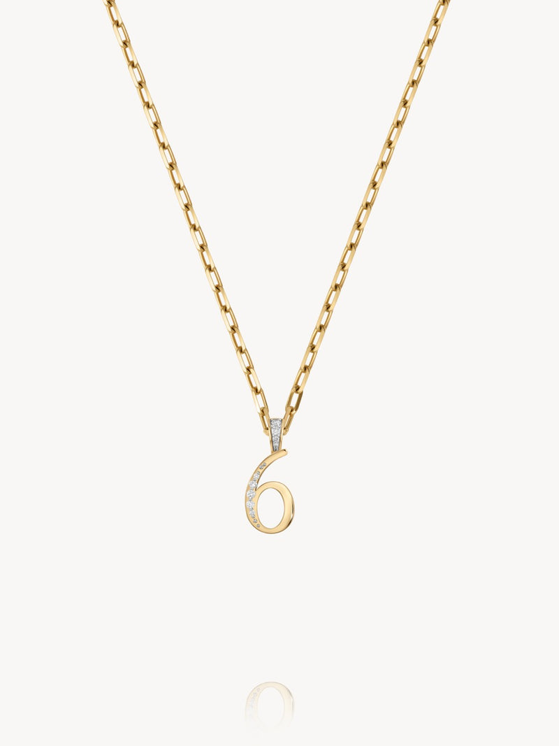 Diamond Number Pendants