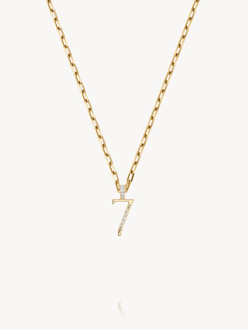 Diamond Number Pendants