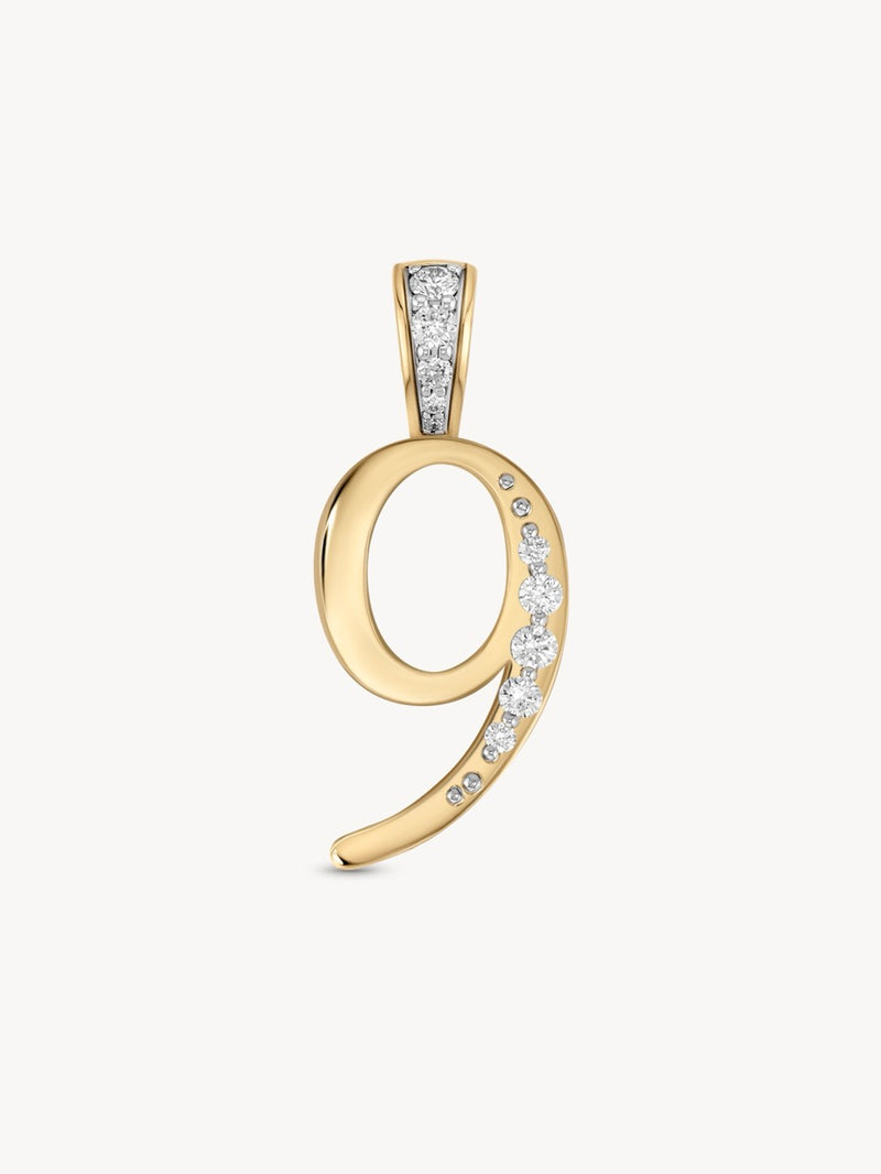 Diamond Number Pendants