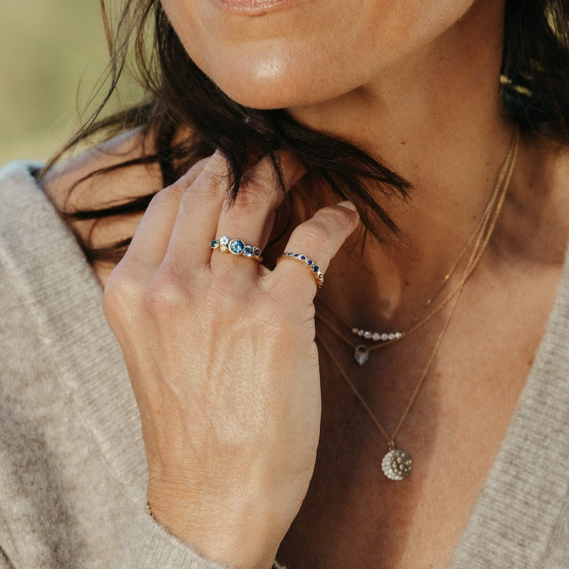 Ocean Sapphires Seaweed Ring