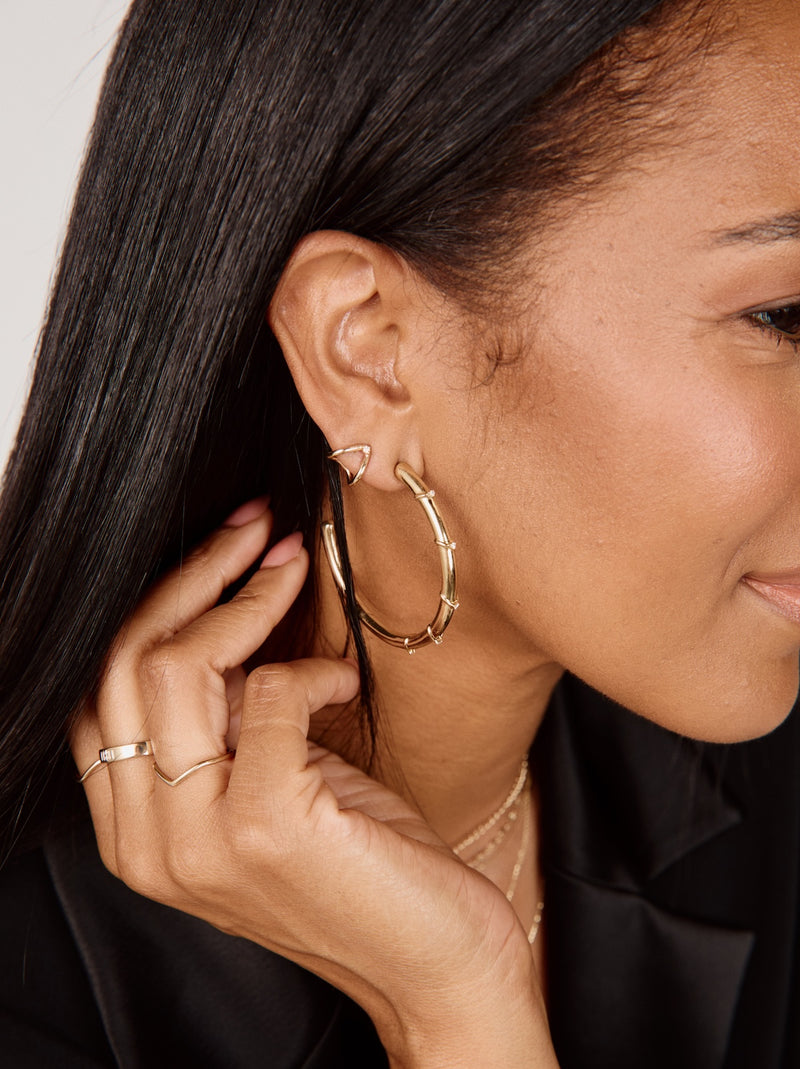 Large Diamond V Hoops